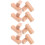 16Pcs Smooth Wooden Square Stamper DIY Craft Tool Light Brown 5