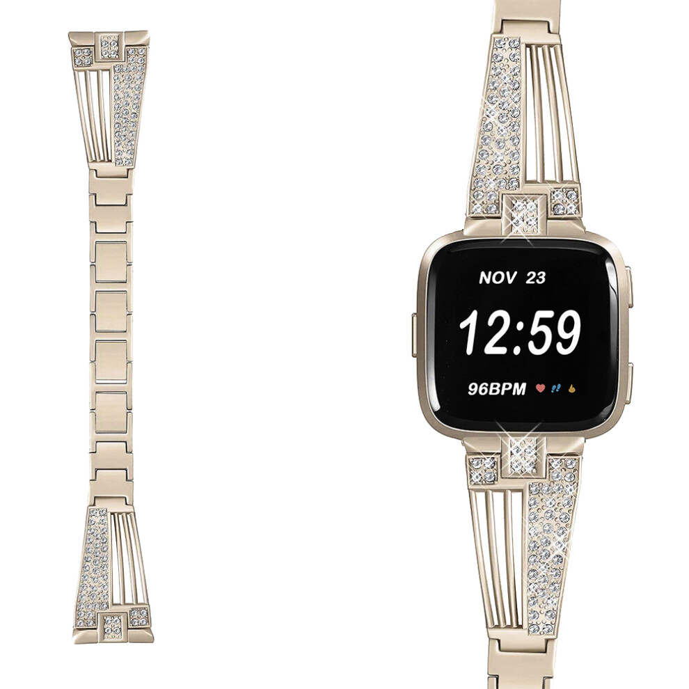 3Pcs Stainless Steel Smartwatch Band Rhinestone Wristband Replacement 3032998160470