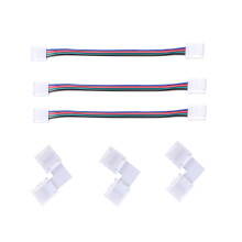 2Sets LED Strip Connector 4-Pin Rgb Adapter