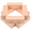 16Pcs Smooth Wooden Square Stamper DIY Craft Tool Light Brown 1