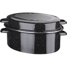 Emailbeschichteter Guss-Bräter - GSW - Email-Bräter - 32 cm - Oval - Induktion