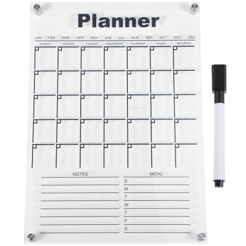 2Sets Acrylic Clear Dry Erase Boards for Student Notes and Display
