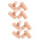 16Pcs Smooth Wooden Square Stamper DIY Craft Tool Light Brown 7
