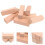 16Pcs Smooth Wooden Square Stamper DIY Craft Tool Light Brown 8