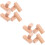 16Pcs Smooth Wooden Square Stamper DIY Craft Tool Light Brown 6