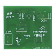 Optokoppler-Tester-Kit 555 Anwendung Leiterplatte Praxis Schweißen DIY Elektronisches Ersatzteilset mit Gleichstromkabel