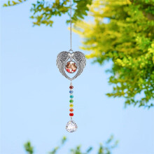 Colorful Crystal to Commemorate the Loss of Loved Ones, Archangel Heat Transfer Pendant, Car Pendant
