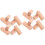 16Pcs Smooth Wooden Square Stamper DIY Craft Tool Light Brown 4