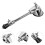 2Pcs Silver Drum Stand Leg Drum Support Skid-Proof Durable Accessory 10