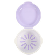4Pcs Lightweight Violet Denture Storage Box Portable Brace Container