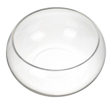 2Pcs Durable Glass Fish Bowl Clear Round Vase for Home Desk Decoration