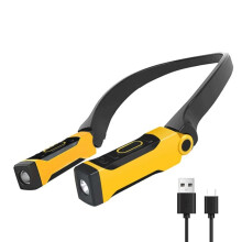 Lampe de Lecture USB Rechargeable, Lampe de Cou, 2 Niveaux de Luminosité, Bras Pliables pour Lire, , Réparer