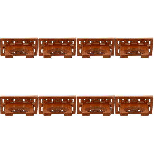 8Pcs Durable Wooden Cucurbit Flute Storage Rack Brown Wall Display 1