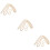 3Pcs Polished Golden Handbag Chain Strap Replacement for Shoulder Bags 8