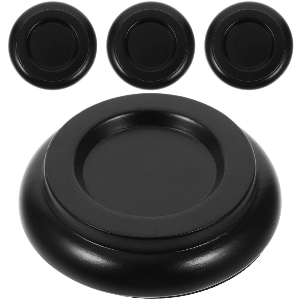 20Pcs Wooden Piano Caster Cups Black Non-Skid Upright Floor Protectors 3011102298346