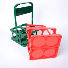 6 Hole Foldable Beer Bottle Holder, Handle Portable Use Wine Storage Rack, Bar Drink Holder Container