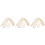 3Pcs Polished Golden Handbag Chain Strap Replacement for Shoulder Bags 3