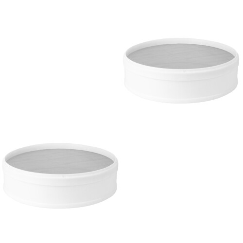 2Pcs White Soil Sifter Tool Multipurpose Garden and Flour Filter 2