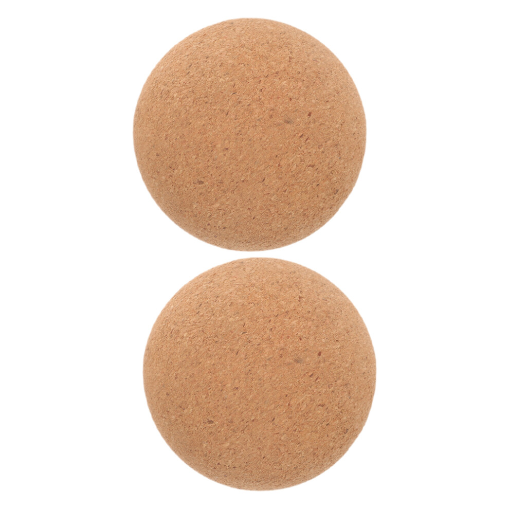 Happyyami Brown 4Pcs Cork Fitness Massage Balls Small Roller For Yoga And Muscle