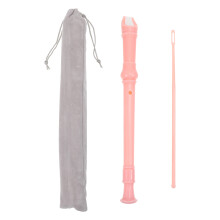 8Sets Practical Kids Flute Pink Soprano Recorder Music Toy