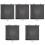 5Sets Space-Saving Black PVC Roller Window Shades Suction Cup Design 5