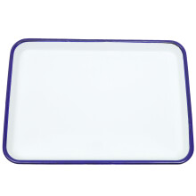 5Pcs Heat-Conductive White Enamel Oven Pans Easy-Clean Baking