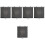 5Sets Space-Saving Black PVC Roller Window Shades Suction Cup Design 6