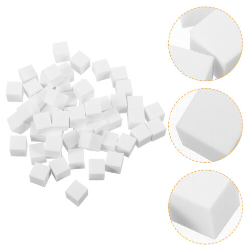 300Pcs White Nail Sponge Blocks Small Square Makeup Tools for Nail Art 2