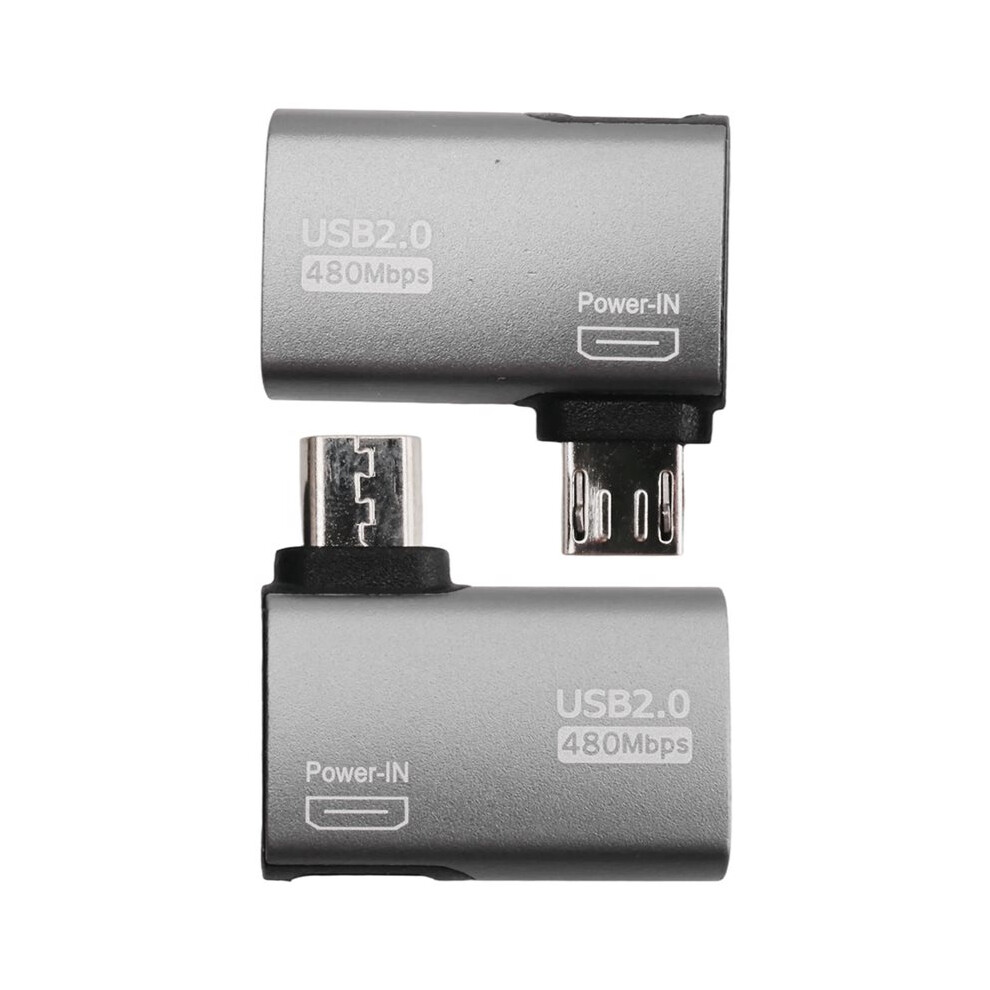 2Pcs Otg Adapter For Fire Tv Stick 90 Degree Left/Right Angle Micro-Usb To Usb Otg Adapter For Android Phone Tablet 4713634487623