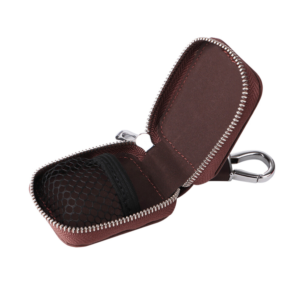 2Pcs Coffee Buckle Earphone Holder Pu Earbuds Case Portable 3011102297509