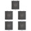 5Sets Space-Saving Black PVC Roller Window Shades Suction Cup Design 8