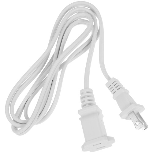 2Pcs Cord Extension Rubber 2-Prong Dual Outlet 10A Cable 1