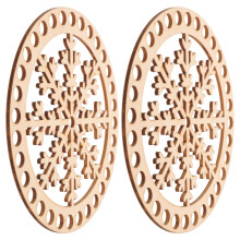 6Pcs Wooden Bottom Shaping Pads for DIY Crochet Basket Bags