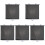5Sets Space-Saving Black PVC Roller Window Shades Suction Cup Design 4