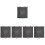 5Sets Space-Saving Black PVC Roller Window Shades Suction Cup Design 7