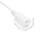 2Pcs Cord Extension Rubber 2-Prong Dual Outlet 10A Cable 10