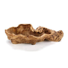 Pot de Fleur de Paysage Rétro Pastoral, Jardinière de Souche D'Arbre en Résine, Sculpture Artificielle en Bois Flotté, Rustique Succulente