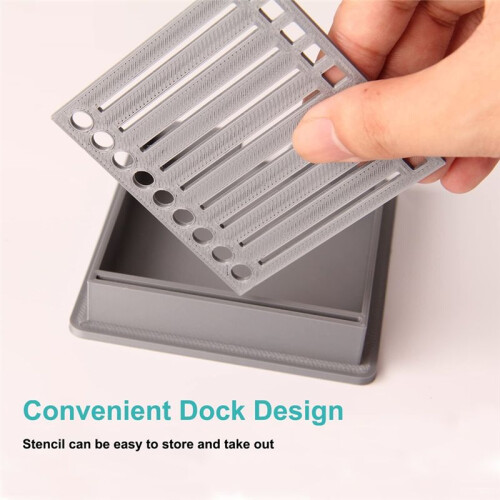 Sticky Note Holder with Stencil, Sticky Note Dispenser Compatible with Note, Note Organizer for Note Pad,B 2