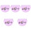 5Pcs Violet Wear-Resistant Silicone Retainer Container Practical Box 5