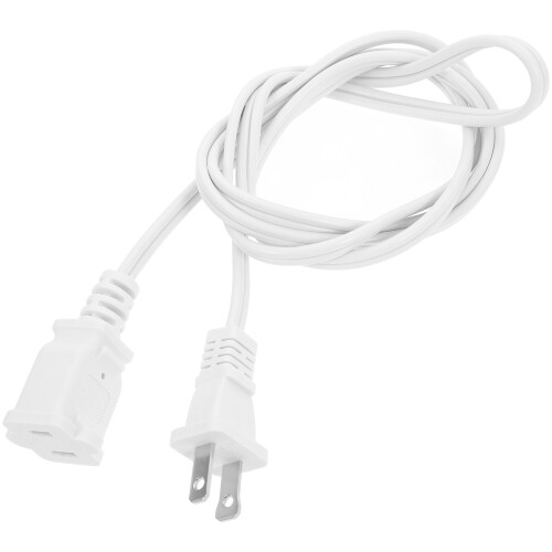 2Pcs Cord Extension Rubber 2-Prong Dual Outlet 10A Cable 2