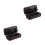 2Pcs Black Watch Storage Organizer with Soft Padding and 2 Watch Slots 9
