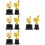 8Pcs Durable Plastic Thumb Trophy Kids for Indoor Decor 9
