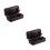 2Pcs Black Watch Storage Organizer with Soft Padding and 2 Watch Slots 10