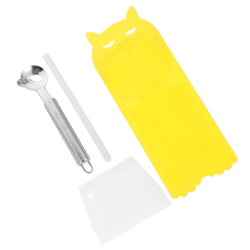 3Sets Non-Slip Gnocchi Maker Boards Plastic Steel Pasta Tools 2