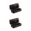 2Pcs Black Watch Storage Organizer with Soft Padding and 2 Watch Slots 5