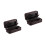 2Pcs Black Watch Storage Organizer with Soft Padding and 2 Watch Slots 7