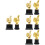 8Pcs Durable Plastic Thumb Trophy Kids for Indoor Decor 8