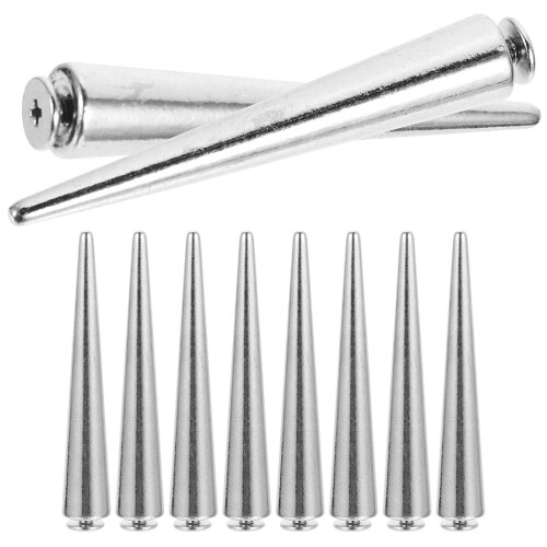20Pcs Durable Silver Rivet Studs for Shoes Jackets and DIY Crafts