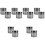 12Pcs Stainless Steel Gauze Storage Jars Silver Reusable Container 8