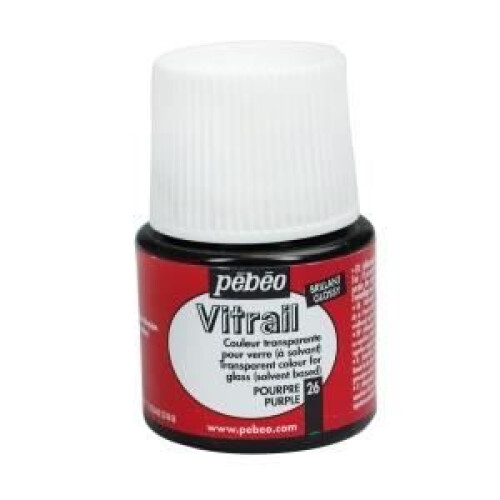 Glasmalerei - Pebeo - Purpur - 45ml - Transparent - Glänzend
